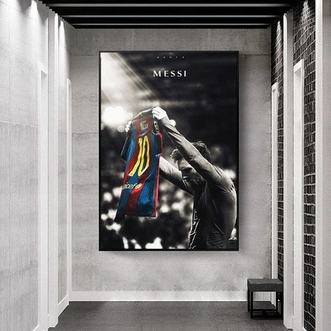 Decoration Painting, Image Model, Soccer Club, Boho Stil, Wall Art Pictures, Posters And Prints, Modern Wall Decor, Painting Style, Lionel Messi