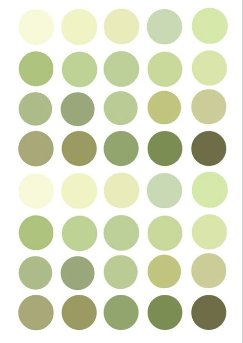 Pastel Green And White Color Palette, Pastel Green Color Pallete, Colour Palette Circle, Colour Tones Pallets, Green Palette Pastel, Pastel Green Pallete, Matcha Color Pallette, Green Aesthetic Color Palette, Circle Color Palette