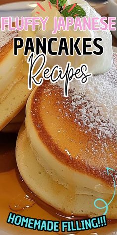 Fluffy Japanese Pancakes: A Cloud on Your Plate Japanese Cloud Pancakes, Big Fluffy Pancakes, Cloud Pancakes, Japanese Fluffy Pancakes, Japanese Pancake Recipe, Puffy Pancakes, Fluffy Pancake Recipe, Coconut Bites, Japanese Pancake