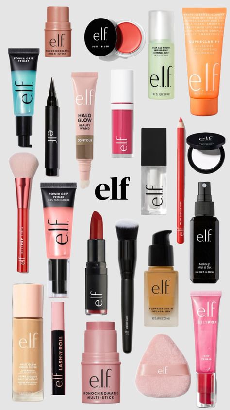 #elf Elf Makeup Products, Elf Make Up, Chrismas Wishes, Elf Products, Night Skin Care Routine, Sephora Skin Care, Yellow Gifts, Elf Makeup, Make Up Desk Vanity