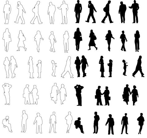 Silhouette Architecture, Person Silhouette, Architectural Scale, Henning Larsen, People Png, Silhouette Drawing, Silhouette People, Architecture People, Scale Figures