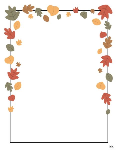 Leaf Frame, Thanksgiving Border, Fall Borders Free Printable, Autumn Border, Autumn Border Designs, Leaves Frame Border, Leaf Frame Border, Page Boarders, Autumn Frame Background