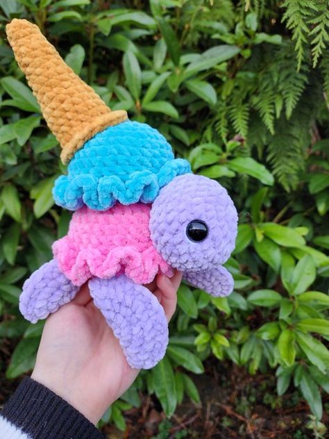 Turtle | Food | Ice Cream | Custom | Plushie | Cute | Gift | Stuffed Animal | Soft | Cuddle Crochet toys patterns free amigurumi #crochettoyspatternsfreeamigurumi #crochet #crochettoy #crochetpattern #crochetpatterns 1.292 Crochet Turtle Pattern Free, Toys Quotes, Turtle Food, Crochet Turtle Pattern, Food Ice Cream, Crochet Toys Free Patterns, Diy Crochet Patterns, Crochet Lion, Crochet Toys Free