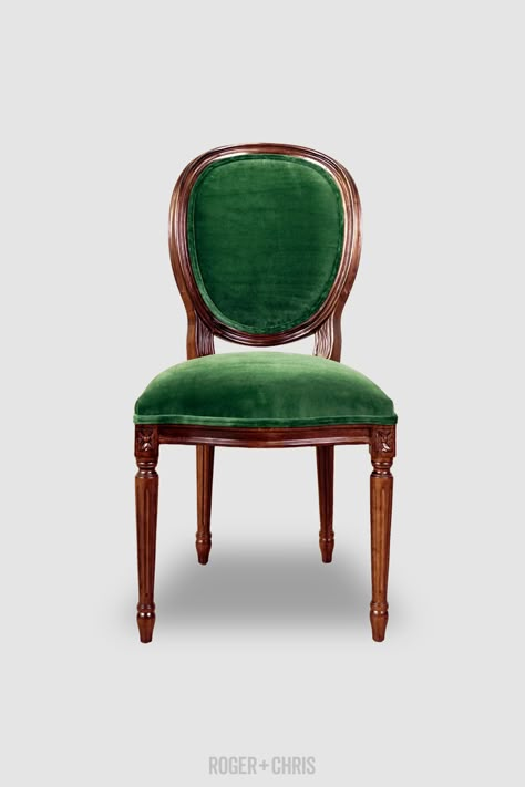 Traditional Dining Room Chairs, Green Upholstered Chair, Green Velvet Chair, Fabric Dining Room Chairs, Chair Redo, Green Dining Chairs, Emerald Green Velvet, Reupholster Chair, Comfortable Dining Chairs