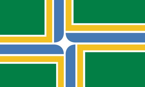 Portland, Oregon | 59 Interesting City Flags, From Best To Worst Portland Oregon City, Oregon Forest, City Flags, Portland City, Oregon City, State Of Oregon, The White Stripes, Oregon Usa, Flags Of The World