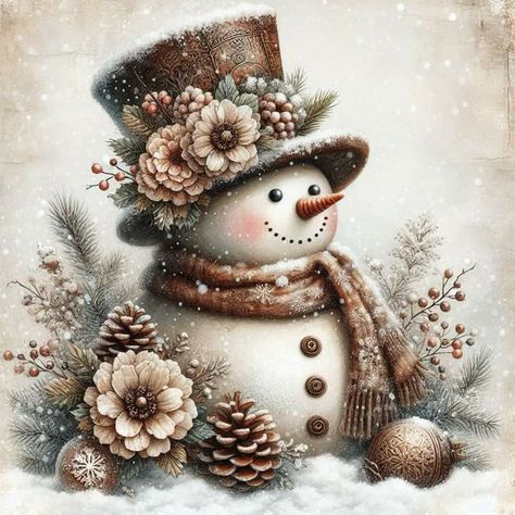 Santa Images Free Printable, Snowmen Pictures Free Printable, Snowman Pictures Image, Vintage Snowman Images, Snowmen Pictures, Snowman Images, Snowman Painting, Vintage Christmas Images, Holiday Pictures