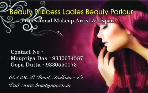 Our visiting card Parlour Visiting Card Design, Beauty Parlour Visiting Card, Beauty Parlour, Visiting Card Design, Visiting Card, Beauty Parlor, Makeup Makeover, Hair Dresser, Science Fiction Tv