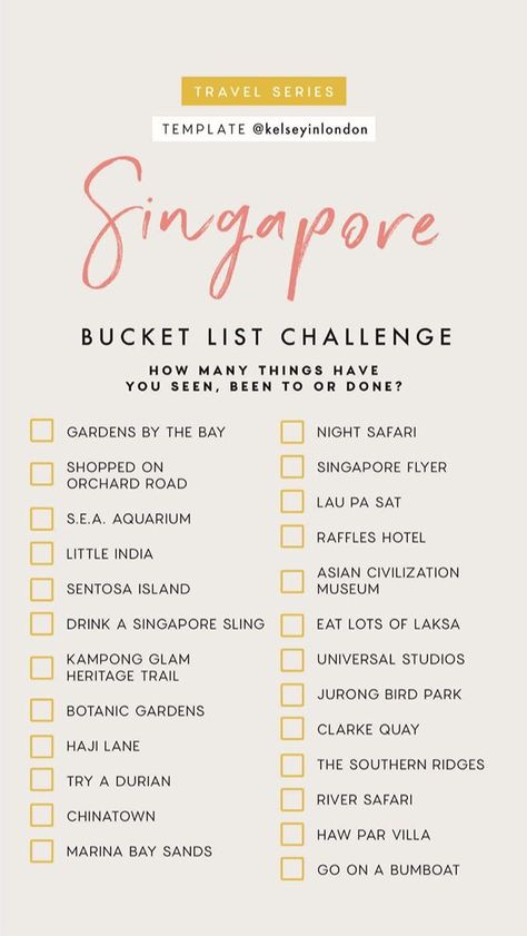 Halfway through this list🙏🏽 Genting Highlands, List Challenges, Singapore Travel, Travel Checklist, Bucket List Destinations, Travel List, Travel Instagram, Instagram Story Template, Travel Goals