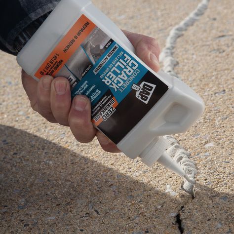 Fix Cracked Concrete, Repair Concrete Driveway, Repair Cracked Concrete, Mortar Repair, Concrete Repair Products, Concrete Sealant, Driveway Repair, Diy House Renovations, Concrete Steps