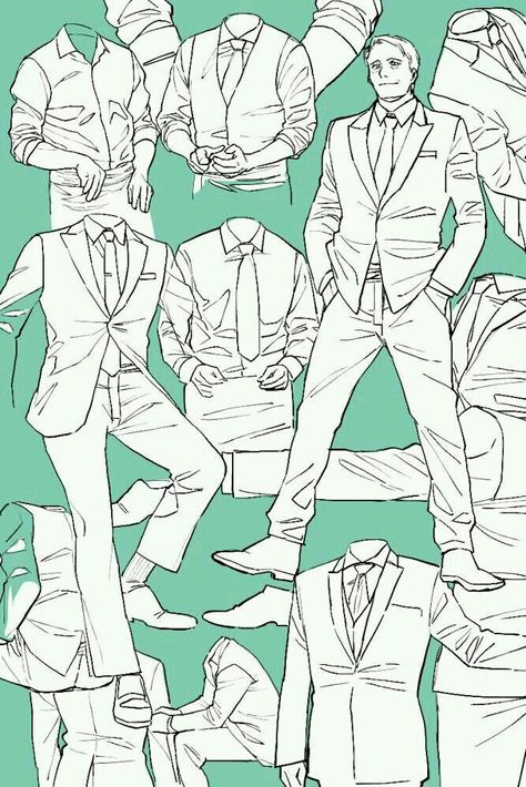 Suit Wrinkles Reference, Person In Suit Reference, Person In Suit Drawing, Suit Art Reference, Suit Drawing Reference, Drawing Suit, Suit Sketch, Suit Drawing, Men In Suits