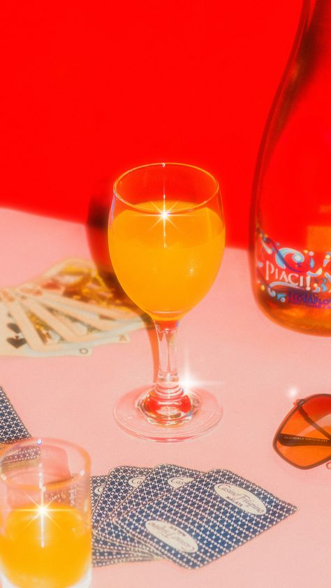 Retro styled and edited photo. Funky Still Life, Direct Flash Product Photography, Drink Asthetics Photos, Funky Product Photography, Flash Product Photography, Photo Lighting Ideas, Vogue Fashion Editorial, Menu Photoshoot, Retro Props