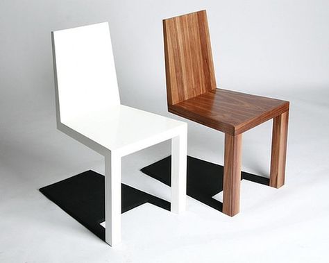 Optical illusion furniture, half "legless" chairs. Website leads to an article with more examples of illusionary furniture. Floating Chair, Unique Chairs Design, Minimalist Chair, Chair Designs, Modern Patio Furniture, Wooden Chairs, Unique Chair, Upholstery Foam, Design Apartment