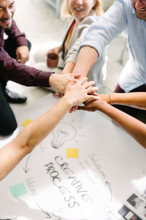 Happy team putting their hands together for success | premium image by rawpixel.com / Felix Team Work Aesthetic, Teamwork Aesthetic, Holding Hands Images, Bahrain Map, Team Aesthetic, Inspirational Leaders, People Working Together, Team Success, Hands Together