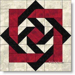 Slip Knot quilt block Knot Quilt, فن النسيج, Colchas Quilting, Painted Barn Quilts, Barn Quilt Designs, Slip Knot, Quilt Block Patterns Free, Half Square Triangle Quilts, Quilt Square Patterns