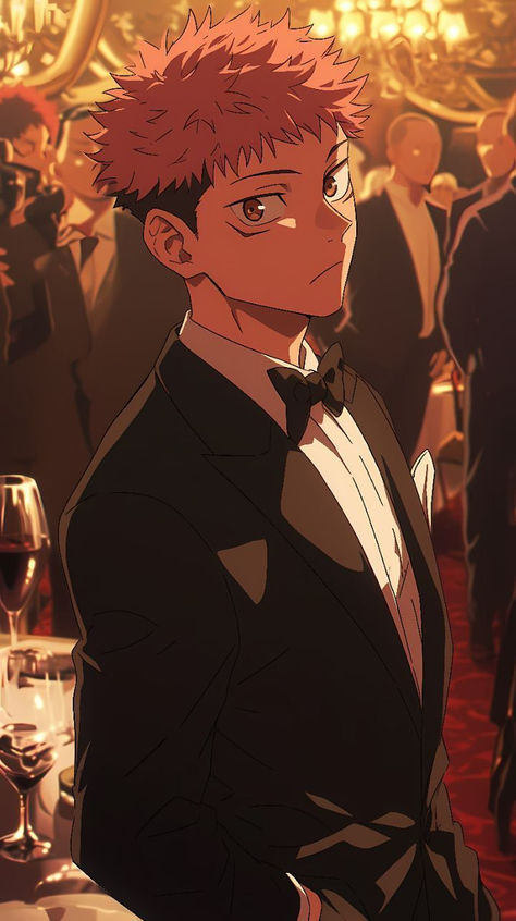 【ITADORI】 ⁀➷ Wallpaper ✪ Anime Suit, Prince Of Egypt, Recent Anime, Yuji Itadori, 5 Anime, Dessin Adorable, Black Tie Event, Handsome Anime Guys, Handsome Anime