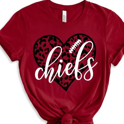 Comes On A 100% Gildan Cotton Tee In White, Black Or Gray. Cute Shirt To Add To Your T-Shirt Collection. Message Me For "White" Tee. Thank You! Chiefs Tshirt Designs, Cute Chiefs Shirts, Kansas City Chiefs Shirts For Women, Kansas City Chiefs Shirt Ideas, Chiefs Shirt Ideas, Kc Chiefs Svg, High School Football Shirts, Kc Cheifs, Kc Chiefs Shirts