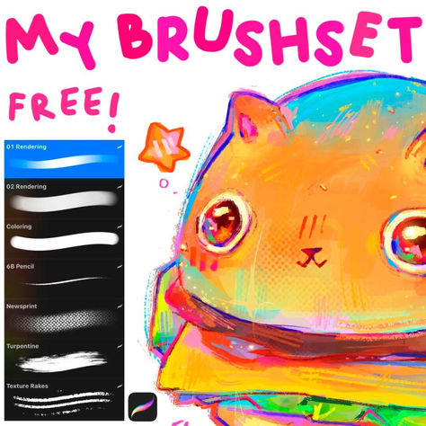 Free Impori Brush Set for Procreate - LIBRIUM Digital Art Texture Tutorial, Procreate Brushes Free Rendering, Procreate Rendering Brushes, How To Draw On Procreate, Procreate Pencil Brush, Rendering Procreate, Texture Brushes Procreate, Procreate Brushes Download, Procreate Painting