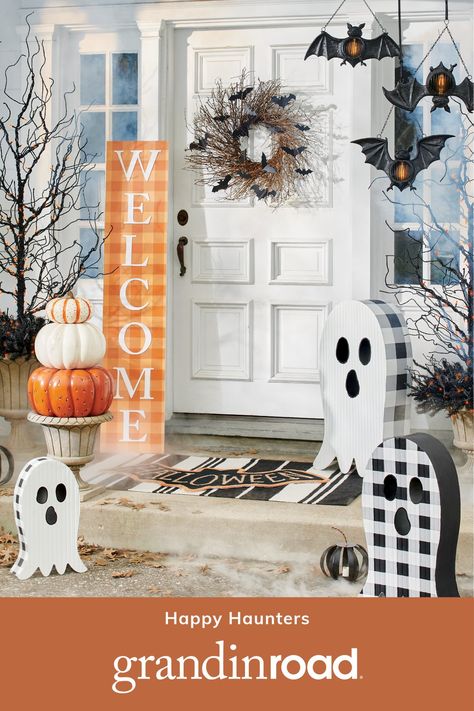 Bat Light, Halloween Front Doors, Fall Front Door, Grandin Road, Led Lantern, Different Holidays, Halloween Porch, Gothic Home Decor, Gothic House