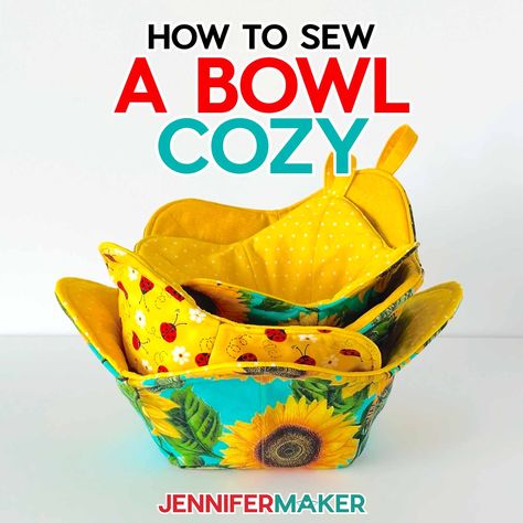 Sewn Bowl Cozy, Quilted Bowl Cozy Pattern, Quilted Microwave Bowl Cozy, Hot Bowl Cozy Pattern, Pattern For Bowl Cozies, Microwave Bowls Holder Pattern, Bowl Koozie Pattern Free, Small Bowl Cozy Pattern Free, Cozy Bowl Instructions