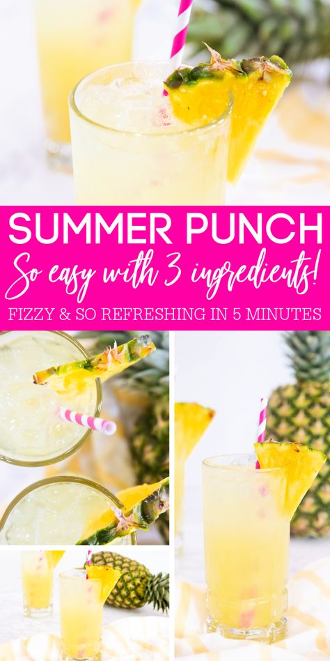 Serve up this summer party punch to drink this summer . 3 ingredients is all you need for a refreshing and hydrating punch! #passion4savings #Punch #summer #pineapple #punchrecipe #drink #sprite #easy #nofuss Poolside Drinks Nonalcoholic, Summer Drinks Nonalcoholic Pitcher, Pineapple Punch Recipe Non Alcoholic, Summer Drinks Without Alcohol, Pineapple Drinks Nonalcoholic, Summer Punch Recipes Non Alcoholic, Drinks For Party Nonalcoholic, Summer Punch Nonalcoholic, Party Punch Recipes Nonalcoholic