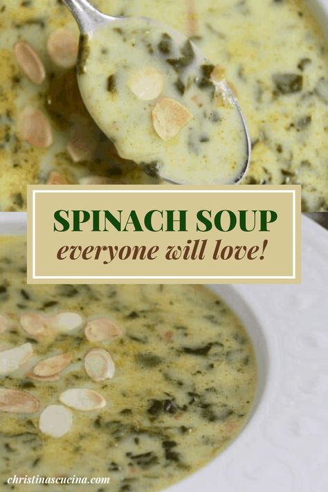 Cream Spinach Soup, Cream Of Spinach Soup Recipe, Spinach Bisque Soup, Creamy Spinach Soup Recipe, Spinach Soup Recipe Healthy, Soups With Spinach Recipes, Spinach Soup Recipe Creamy, Soups With Spinach, Soup With Spinach Recipes