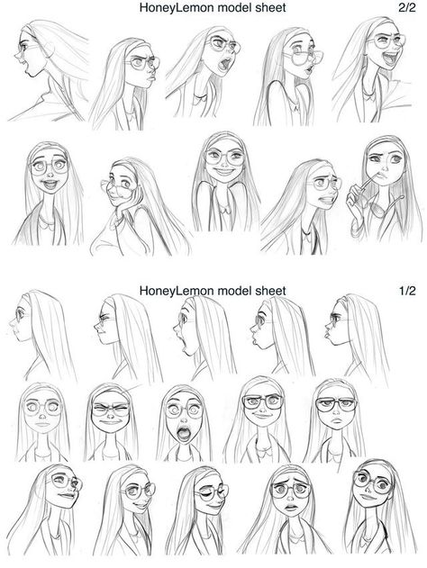 big hero 6 honey lemon Disney Expressions, Concept Art Landscape, Drawing Disney, Expression Sheet, Character Design Cartoon, Bd Art, Epic Mickey, Jin Kim, Dragon Age 2