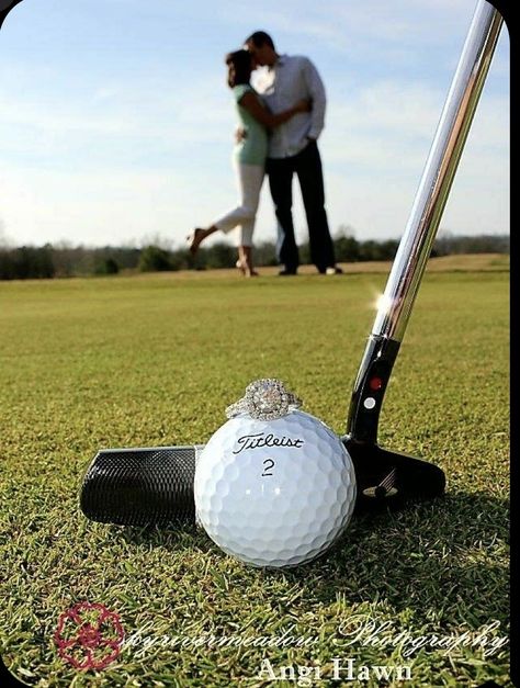 Golf Engagement Photos, Golf Course Wedding Photos, Golf Wedding Theme, Prom Photography Poses, Golf Course Photography, Golf Wedding, Golf Pictures, Golf Course Wedding, Golf Theme