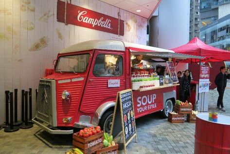 Soup Truck, Modern Marketing, Mobile Business, Trucking Life, Experiential Marketing, Campbell Soup, Food Trailer, Marketing Branding, Raise Money