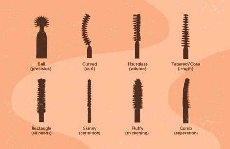 What Different Mascara Wands Do, Make Up Recommendations, Different Mascara, Mascara Recommendations, Types Of Eyeliner, Mascara Guide, The Best Mascara, Curling Mascara, Smink Inspiration