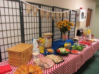 Picnic Themed End of the Year Luncheon Teacher Luncheon Ideas, Ladies Bible Study, Teacher Appreciation Lunch, Teacher Lunch, Teacher Appreciation Luncheon, Teacher Lunches, Teacher Appreciation Themes, Luncheon Ideas, Staff Appreciation Week