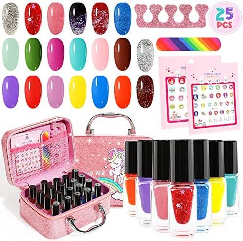 EnyiBrock-Anderson's 6-10 Girls 💕 Gift Guide on LTK Kids Nail Polish, Quick Dry Nail Polish, Water Based Nail Polish, Cute Nail Polish, Girls Gift Guide, Dry Nails Quick, Nail Polish Kit, Princess Toys, Nail Polish Kits