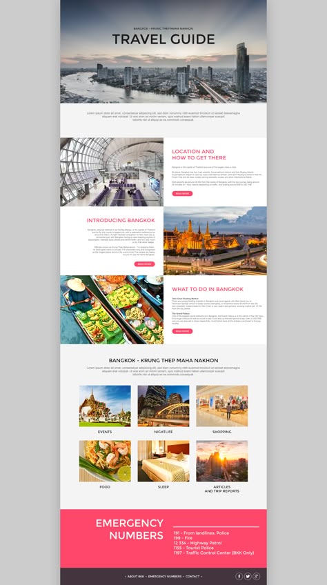 Travel guide Guide Layout Design, Travel Guides Layout, Travel Guide App, Travel Brochure Design, Newsletter Design Templates, Travel Website Design, Travel Guide Design, Newsletter Layout, Mailer Design