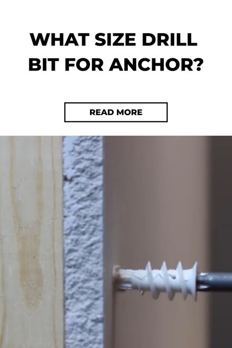 Anchors are a great way to secure Bolts to a wall. The size of the drill bit, you use can make a big difference in how easy and secure the anchor bolt will hold. Drywall Anchor, Toggle Bolts, Drill Bit Sizes, Anchor Bolt, Drywall Anchors, Diy Electrical, The Anchor, Wall Plug, Wall Anchors