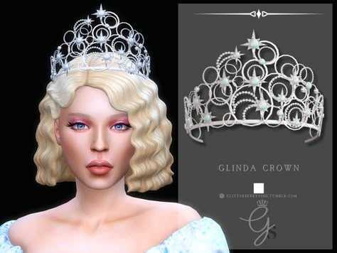 Glinda Crown | Patreon Ts4 Crown Cc, Sims 4 Glinda Cc, Wicked Sims 4 Cc, Sims 4 Tiara Cc, Sims 4 Wicked Cc, Sims 4 Royal Cc Clothes, Sims 4 Crown Cc, Sims 4 Cc Crown, Sims 4 Crowns