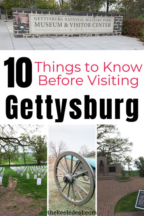 10 Things to Know Before Visiting Gettysburg National Battlefield - The Keele Deal Washington Dc Vacation, Kentucky Vacation, Gettysburg Pennsylvania, Gettysburg National Military Park, Rv Trips, Gettysburg Battlefield, Virginia Vacation, Pennsylvania Travel, East Coast Travel