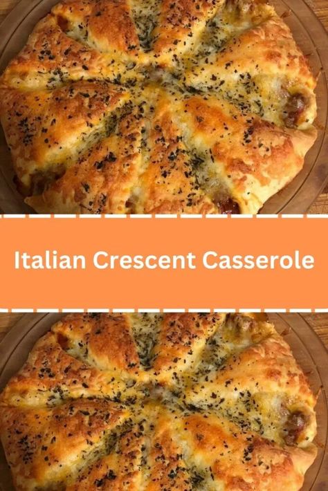 Italian Crescent Casserole - Morpho Mpsy - Medium Italian Beef Crescent Rolls, Italian Casserole With Crescent Rolls, Pizza Recipes With Crescent Rolls, Italian Cresent Roll Casserole, Italian Croissant Casserole, Casseroles Using Crescent Rolls, Italian Cresent Rings Recipes, Crescent Casserole Recipes, Crescent Dough Pizza