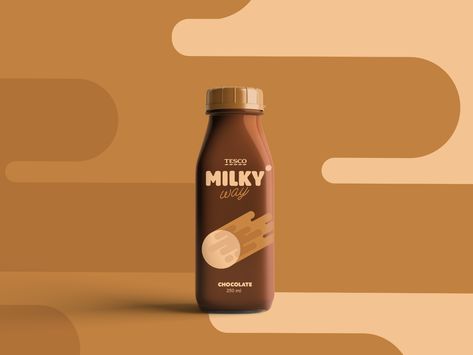 Chocolate milkshake by Ale Giorcelli Milk Packaging, Drinks Packaging Design, Creative Package Design, Chocolate Milkshake, Packaging Manufacturers, Drink Station, Milk Shakes, Creative Package, Easy Drinks