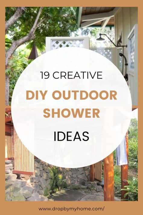 19 Creative DIY Outdoor Shower Ideas  Add a touch of luxury to your outdoor space with these 19 creative DIY outdoor shower ideas. From rustic setups to modern designs, explore how to build your own outdoor shower for a refreshing and stylish addition to your backyard. Perfect for those who love outdoor living and unique home projects. Outdoor Sauna Shower Ideas, Outdoor Shower Design Ideas, Outside Shower Ideas Backyards Diy, Small Outdoor Bathroom Design, Outdoor Baths Diy, Outdoor Shower Ideas Diy, Outside Bathroom Ideas Backyards, Outside Shower Ideas Backyards, Backyard Shower Ideas