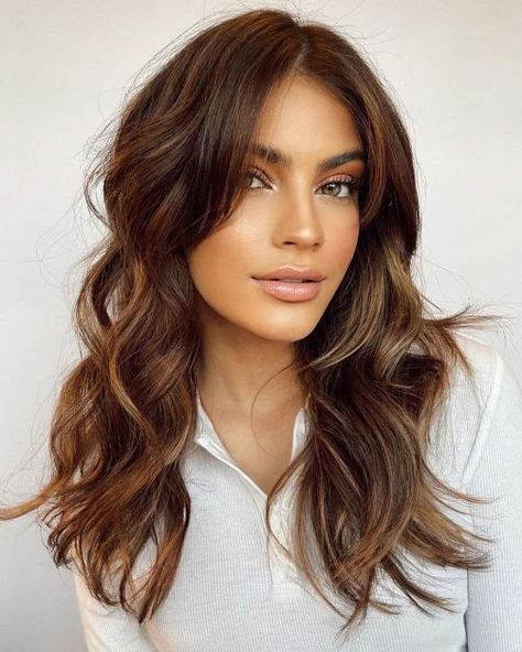 Langer Pony, Straight Hair Cuts, Hair With Bangs, Shoulder Length Hair Cuts, Long Hair With Bangs, Trending Haircuts, Long Layered Hair, Women Hairstyles, Long Hair Cuts