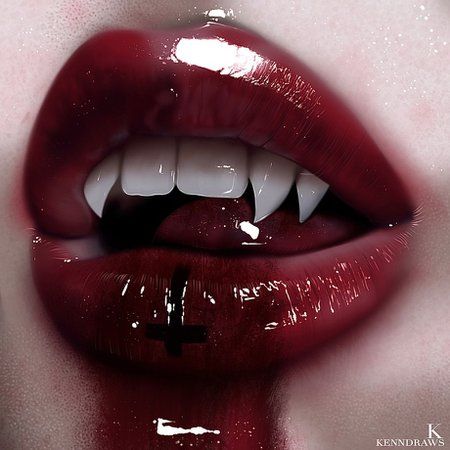 Anime Lips, Vampire Bride, Lip Drawing, Vampire Love, Vampire Teeth, Vampire Fangs, Gothic Vampire, Blood Art, Vampire Girls