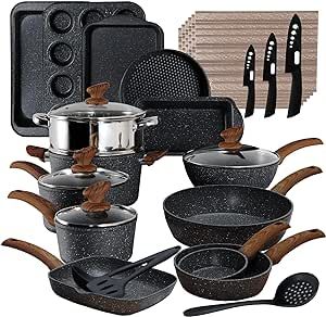 Kitchen Cookware Sets, Induction Cookware, Ceramic Knife, Stock Pots, Silicon Utensils, Kitchen Solutions, Healthy Meals To Cook, Pots And Pans Sets, Cooking Set