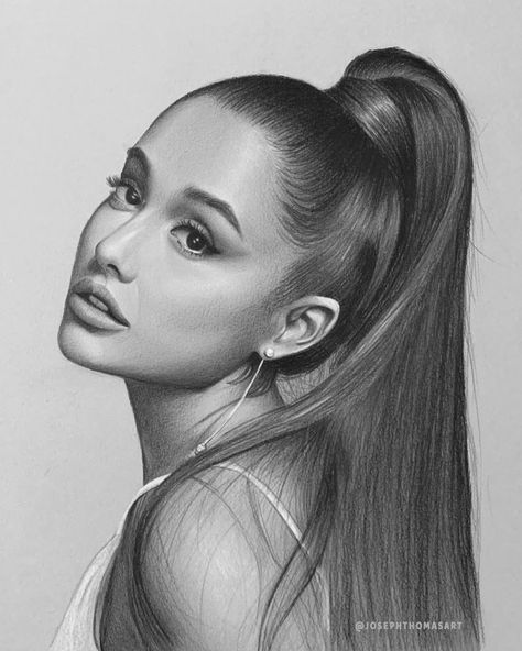 Hand On Chin, Drawing Of Woman, Mouth Lips, Girl Face Drawing, Celebrity Portraits Drawing, Pencil Portrait Drawing, Ariana Grande Drawings, Model Selfie, Cute Pose