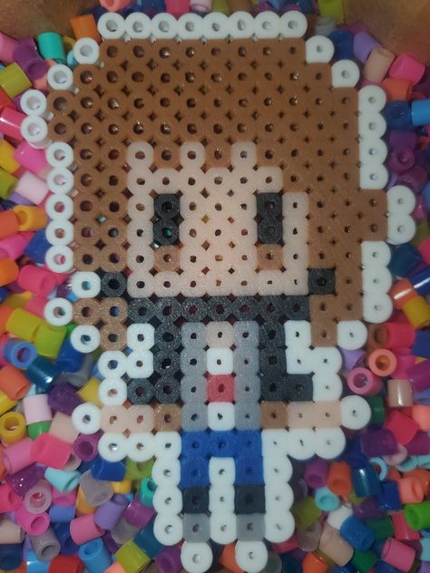 Eddie Munson Perler Beads, Stranger Things Perler Bead Patterns, Stranger Things Perler Beads, Beads Patterns, Beads Designs, Eddie Munson, Hama Beads Patterns, Perler Beads Designs, Perler Bead Art