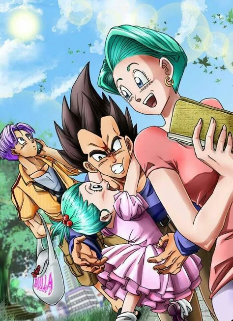 Vegeta with family...I love this Vegeta Y Trunks, Dbz Vegeta, Vegeta And Bulma, Db Z, Dragon Balls, Dragon Ball Gt, Super Saiyan, Anime Dragon Ball, The Dragon