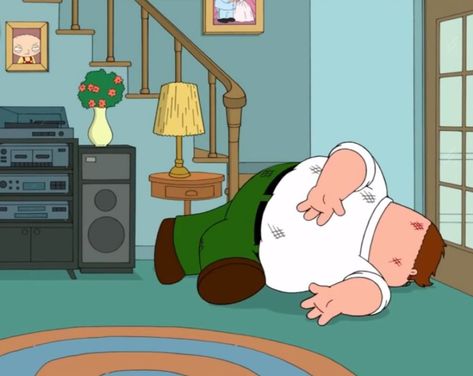 Peter Family Guy, Guy Falling, Falling Pose, Lying Down Pose, Family Guy Meme, Family Guy Cartoon, Family Guy Funny, Family Guy Funny Moments, Griffin Family