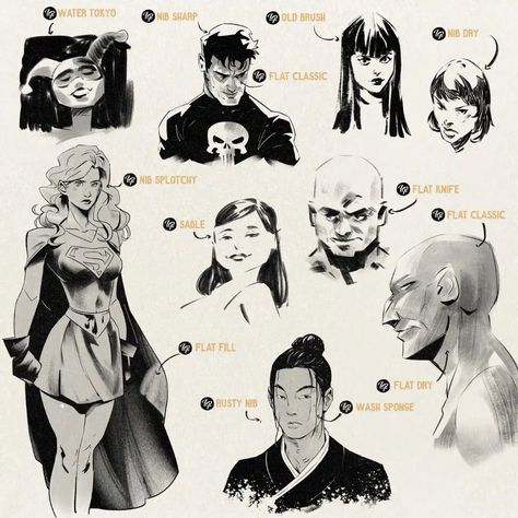 Inking Procreate Brushes by Lucas Peinador Best Procreate Brushes, Free Procreate, Illustrator Brushes, Procreate Ipad Art, Procreate Brushes Free, Brushes For Procreate, Traditional Ink, Best Brushes, Ink Brush