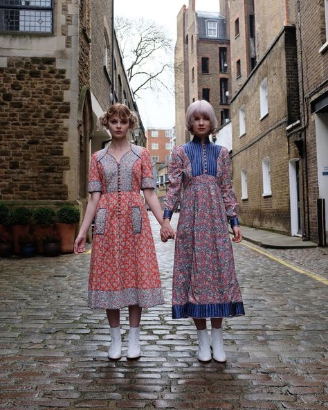 @jabberwocky_vintage on Instagram: “LIberty Print Drop BOTH DRESSES NOW SOLD Stunning Annabelinda Liberty print dresses. Rare and classic Annabelinda dress with quilting and…” Liberty Fabric Dress, Liberty Print Dress, Dress Christmas, Liberty Print, Print Dresses, Liberty Fabric, Christmas Dress, Sewing Inspiration, Quilting