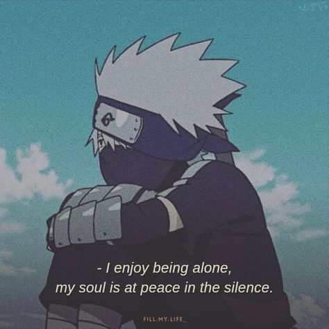 @fill.my.life_ shared a photo on Instagram: “Do you enjoy your alone time? " I enjoy being alone, my soul is at peace in the silence. " . - @fill.my.life_ . #quotes #quotesoftheday…” • Jun 20, 2022 at 2:40pm UTC Aesthetic Kakashi, Manga Profile, Kakashi Manga, Anime Icons Aesthetic, Alone Time, At Peace, The Block, Fan, Quotes