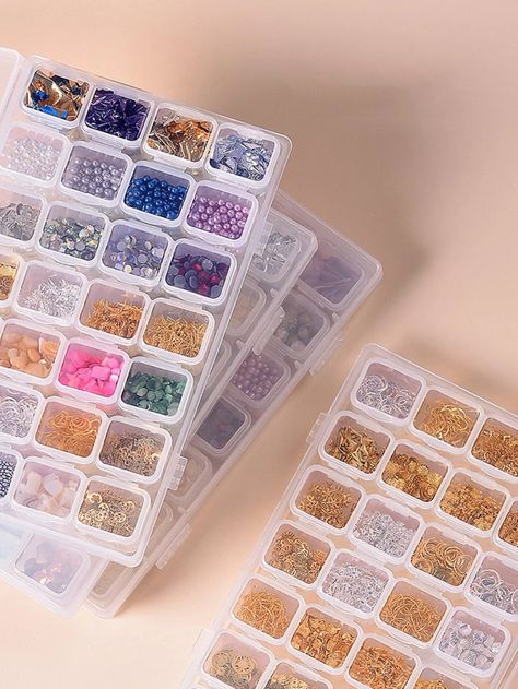 Clear Nail Art Organizer | SHEIN EUR Nail Storage, Nail Organization, Makeup Organizers, Amazing Facts For Students, Nail Art Jewelry, Bead Storage, Painting Accessories, Art Storage, Art Organization