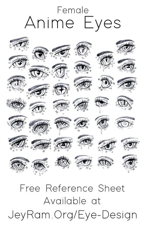 Use this character design reference for your female character illustrations and sketches. Download this free collection of anime eyes that have realistic shading and stylization on the site. You can also check out the easy step by step tutorials by JeyRam #tutorial #howtodraw #anatomy #illustration #art #anime #manga #JeyRam Anime Eye Drawing Reference, Character Design Inspiration Sketches, Anime Eyes Reference, Manga Anatomy, Eye Drawing Reference, Easy Manga, Clamp Manga, Cat Manga, Mata Manga